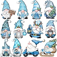 Vista 15 de 24 piezas de adornos de madera de cascanueces navideños, juego de decoración colgante de madera para árbol de Navidad, artesanías de madera impresas