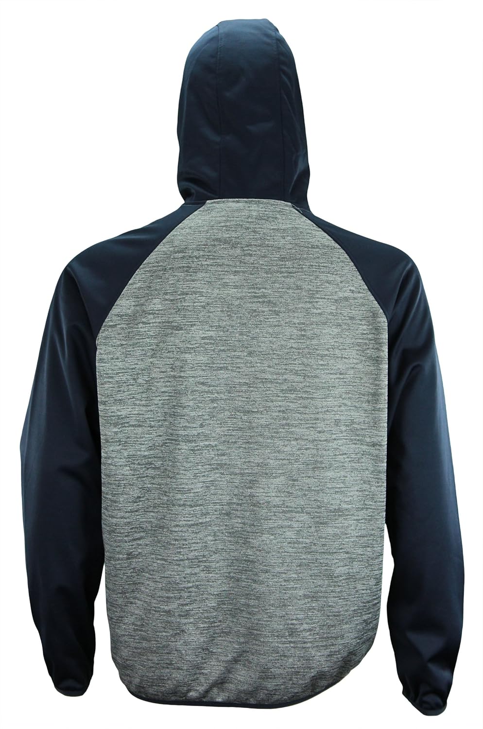 Mens NFL Heathered Grey Solid Fleece Full Zip Hooded Jacket