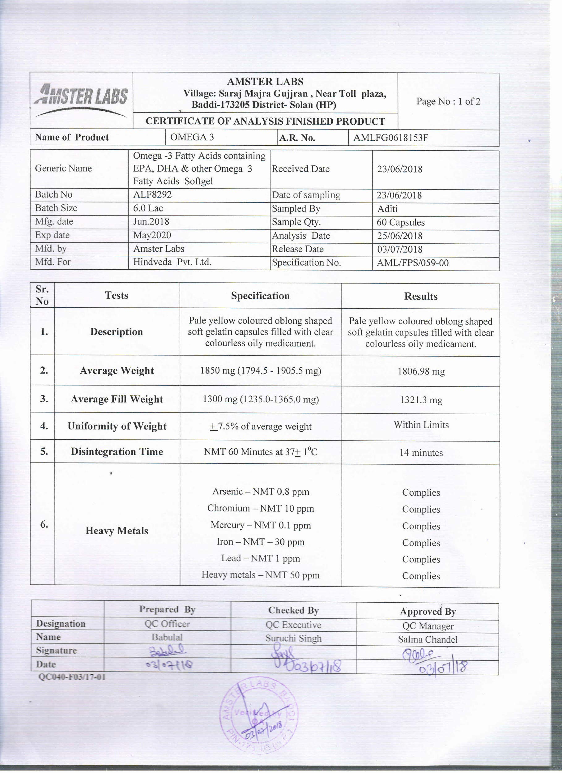 WOW Life Science Omega3 1000mg Capsules with Fish oil EPA + DHA