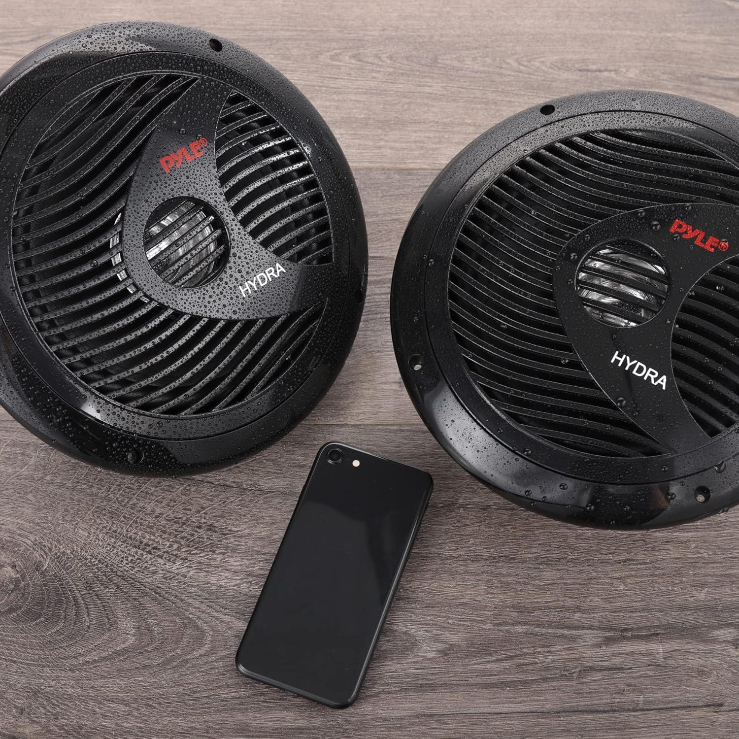 Pyle Marine Speakers, Boat Speakers, Marine Speaker - Dual 180W 4 Ohm, Waterproof, PP Cone, Rubber Surround, 20 Oz Magnet, 1.5" Voice Coil, Includes Speaker Wire & Mounting Hardware