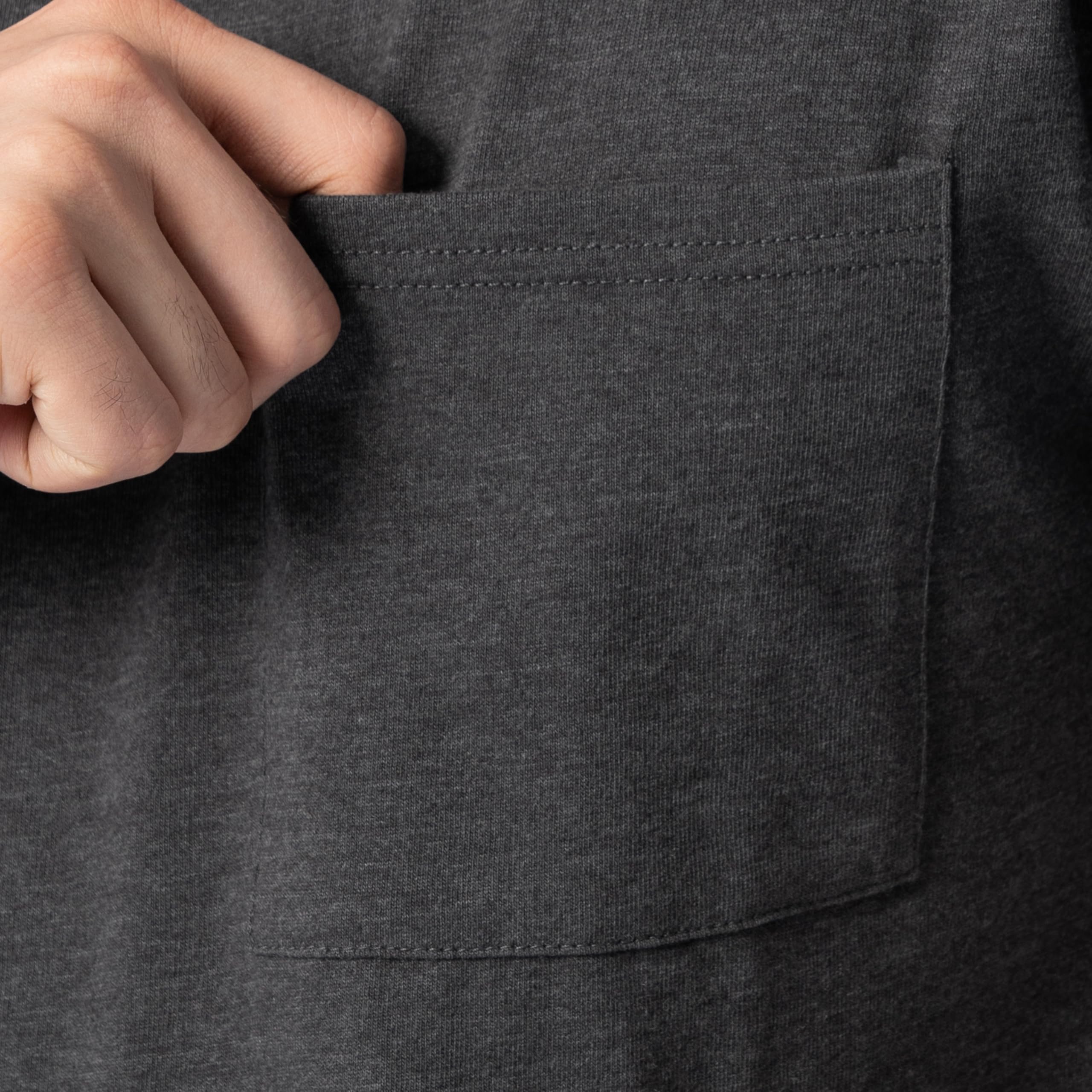 Fruit of the Loom Bielizna Mężczyźni Pocket Tee Undershirts, Moisture Wicking & Tag Free, Short Sleeve Pocket T-shirts (6 w zestawie)