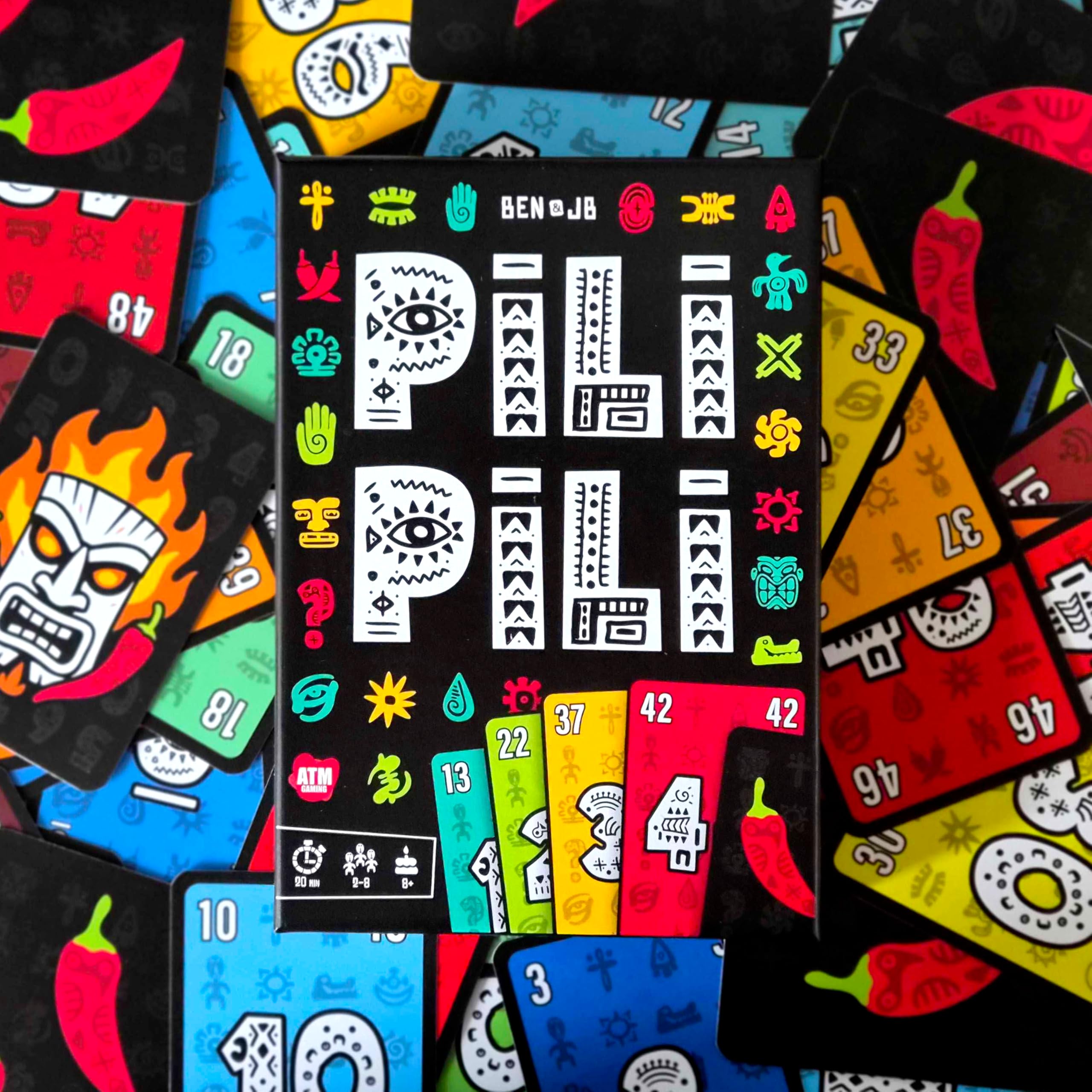 ATM Gaming PILI PILI - Jeu de société - Vainqueur Grand Prix du Jouet 2025 - Jeu de Cartes Tactique et d’Ambiance - 2 à 8 Joueurs - 20 Min - Idée Cadeau Original - Format Voyage