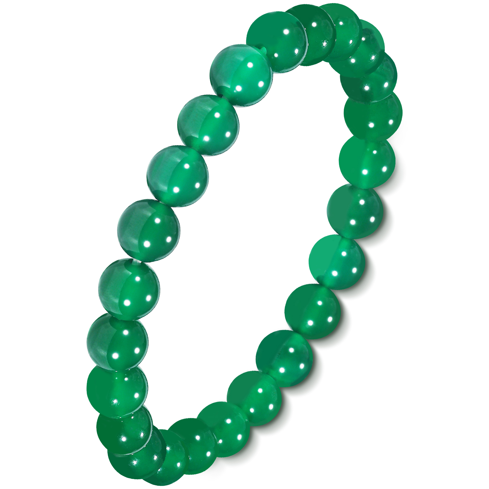 Pulsera de cuentas de ágata redonda para mujer y hombre miniatura 7