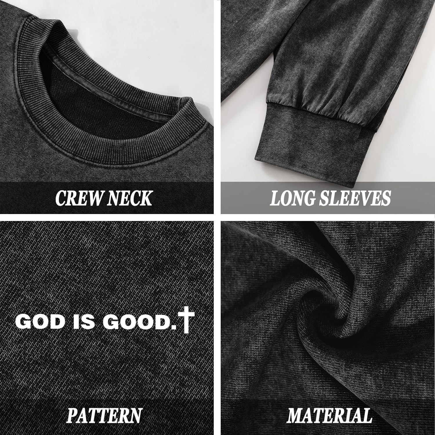 BeWithYou Christian God is Good Shirts for Women Religious Jesus Faith Tshirt Inspirational Bible Verse Long Sleeve Tees Tops - Image 7