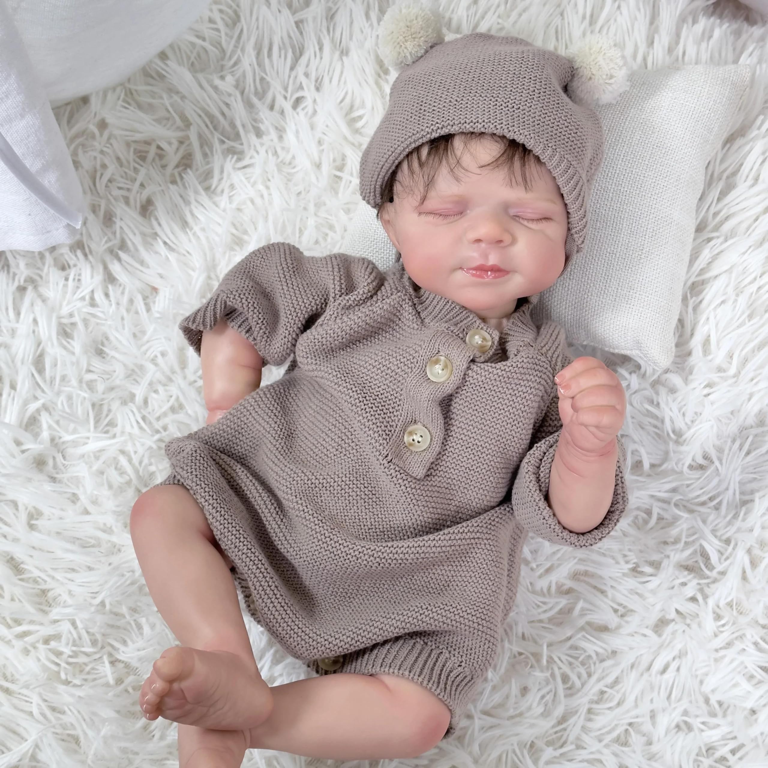 Real Life Reborn Baby Dolls Boy 45 cm silikonowe całe ciało realistyczne lalki dla niemowląt, anatomicznie poprawne, lalka dla niemowląt, miękka winylowa realistyczna lalka noworodka z