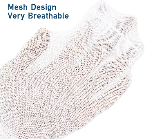 Miniatura 4 de Looching 5 pares de calcetines finos de malla para bebés y niñas pequeñas, de verano, con volantes, de algodón blanco, suaves, de corte bajo, para