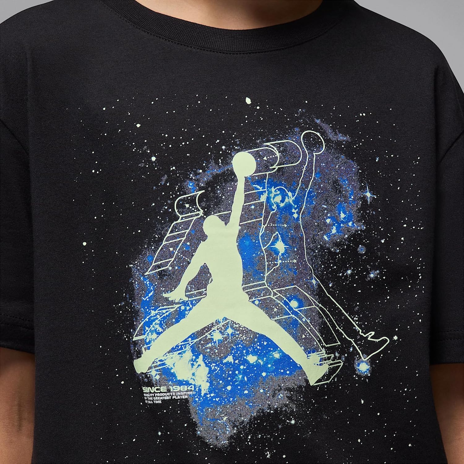 Jordan Big Kids' Sky is Not The Limit Glow T-Shirt (Black)