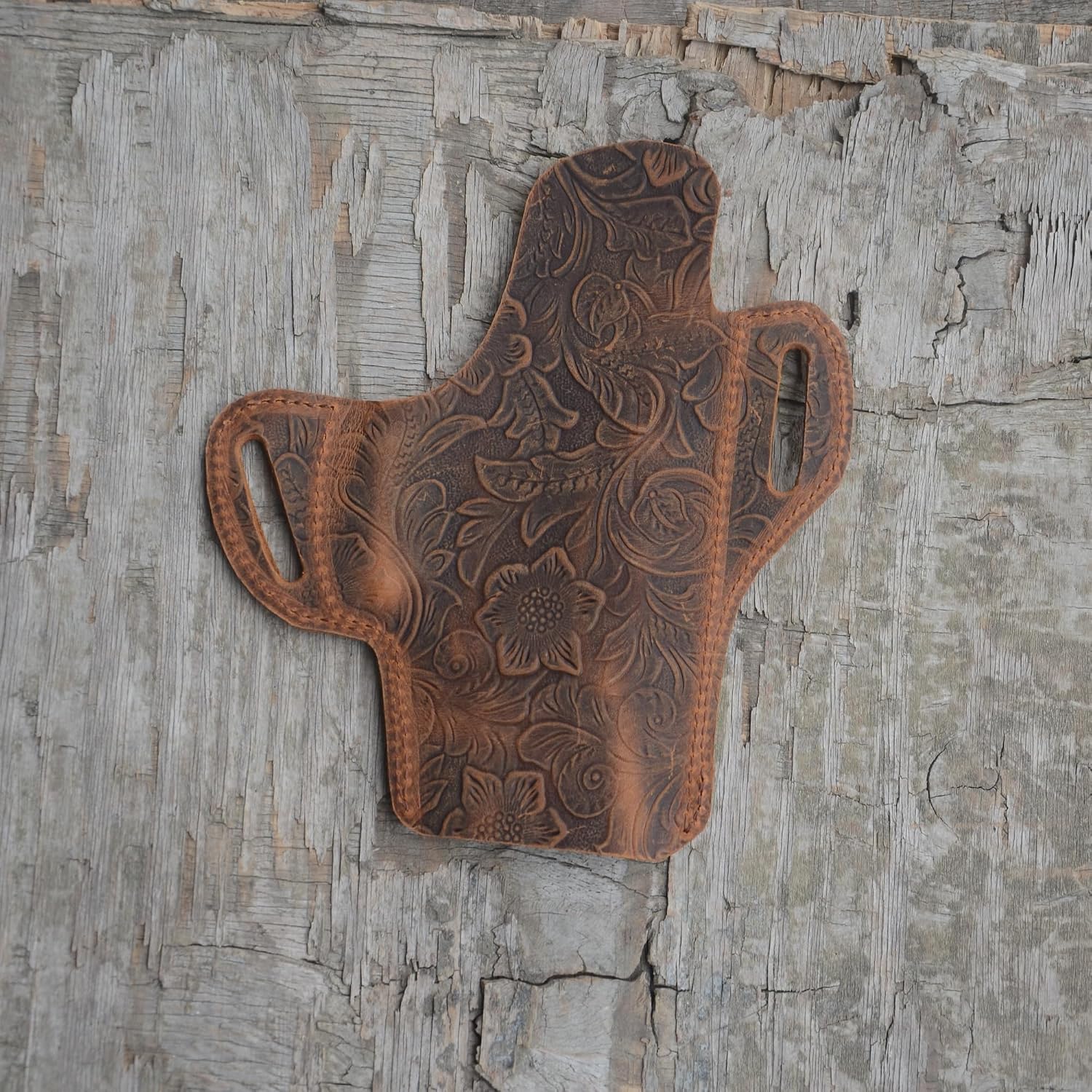 JJNUSA Leather OWB Holster, Genuine Leather Gun Holster for Glock 19 17, 19, 19X, 22, 23, 26, 31, 32, 44, 45 Ruger SR9 SR22, Holster for Sig P225 P299, SW MP9 MP40, Taurus G2
