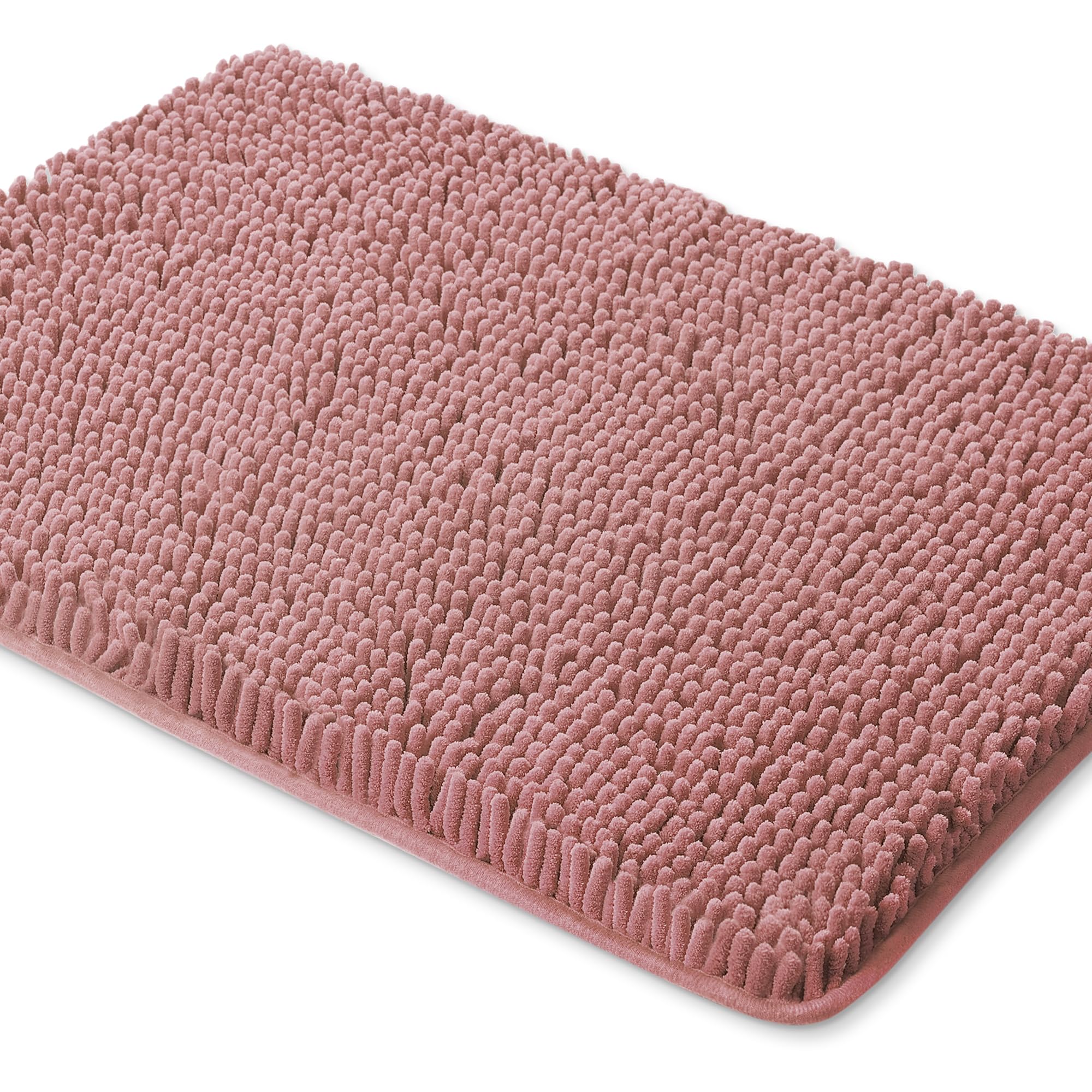 Yeaban Bathroom Rugs – Thick Chenille Bath Mats | Absorbent and Washable Bath Rug Non-Slip, Plush and Soft Rugs for Bathroom, Kitchen, Shower, Sink(Rose Dawn, 17" x 24") — image 1
