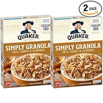 Quaker Simply Granola Honey & Almond, (Pack of 2)