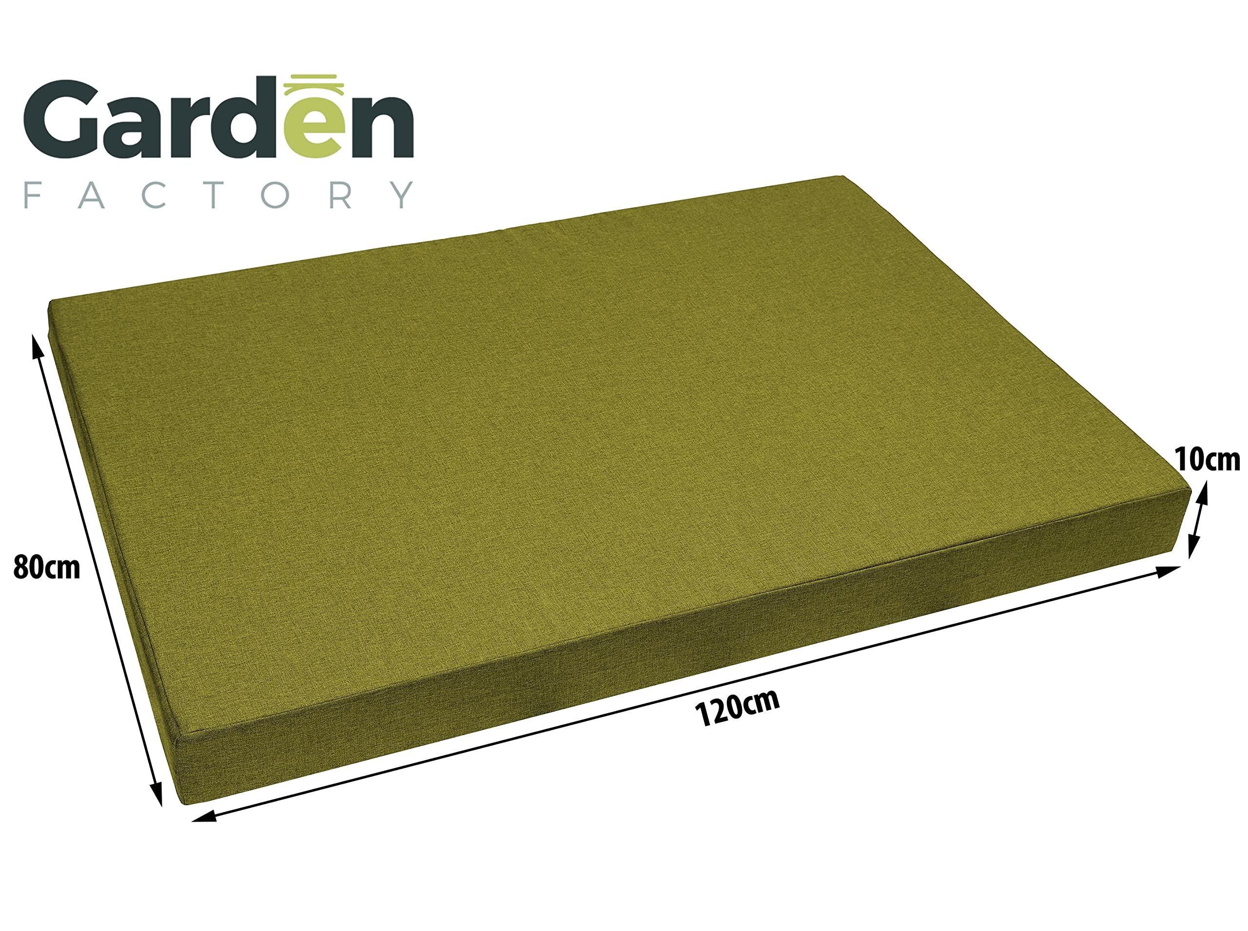 Funda de cojín para europalé 120x80x10 Lima (sin cojín), Funda Cojín Palet Exterior Interior con Cremallera, Respaldo o Asiento, Lavable, Hidrofóbico