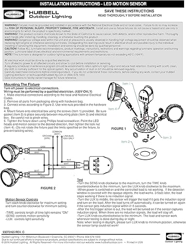 Miniatura 7 de Hubbell Industrial ML-2L3K-1-DB Kit de sensor de movimiento de cabeza doble, bronce oscuro