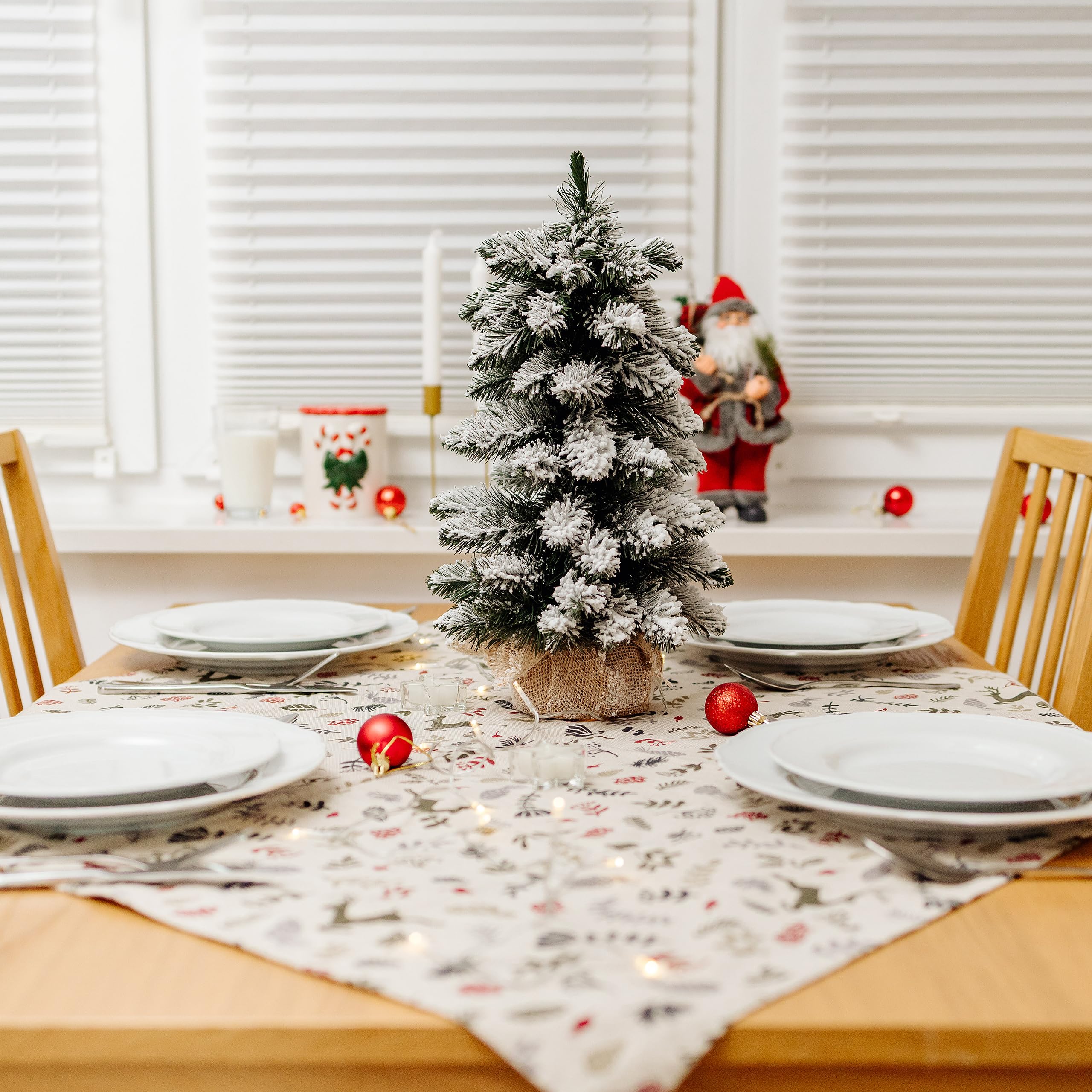 Amazon.de: Creative Home Knstlicher Weihnachtsbaum mit Schnee | Tannenbaum  Knstlich im Jutesack | 40 cm | Deko Christbaum Klein fr Tisch  Fensterbrett Bro | Innen, Auen | Geschenk Dekoration Weihnachtsdeko