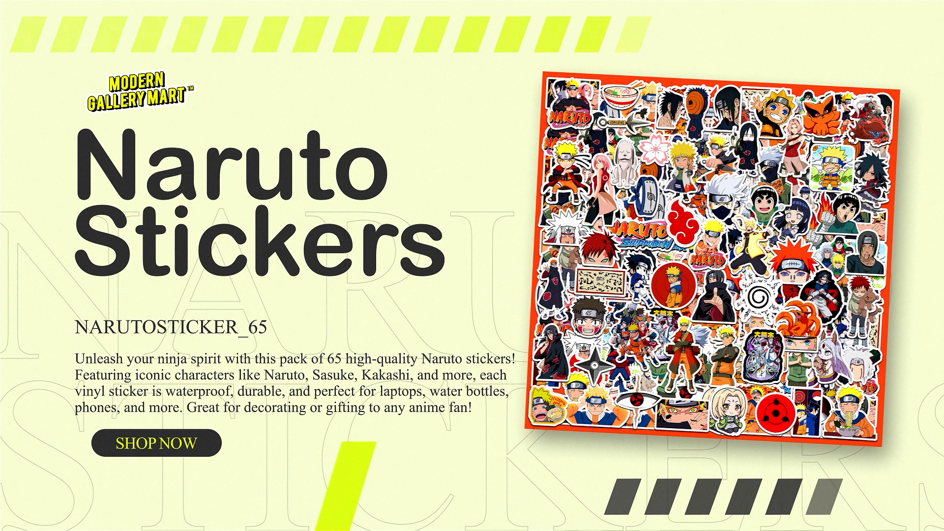Autocollants PVC Personnalisation 100 Autocollants Anime Graffiti Naruto DINGFENG - PVC Imperméable - Pour Vélo, Laptop, Valise Autocollants Anime Naruto