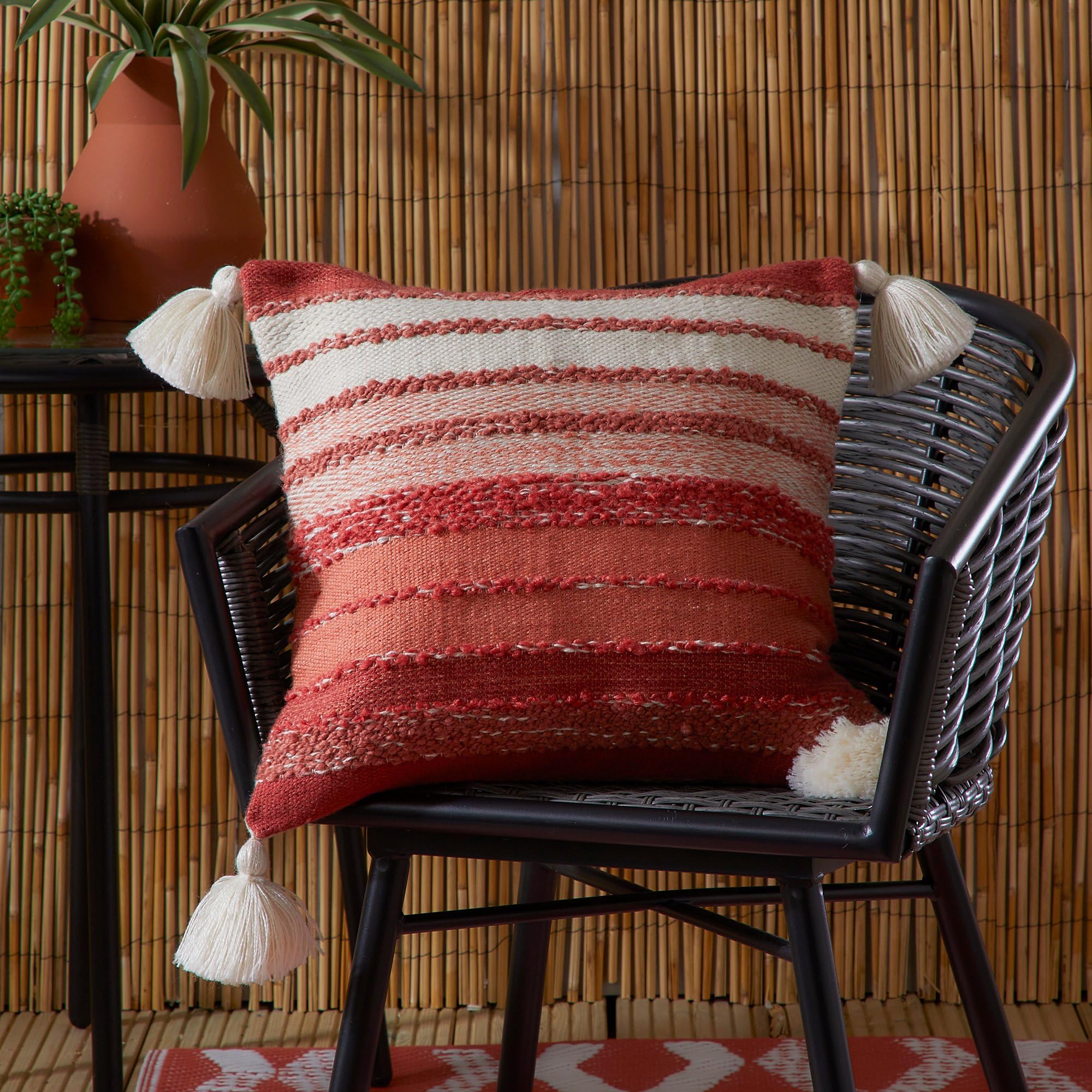 Drift Home Terracotta - Grayson Outdoor - Eco-Friendly Cushion Cover - 43 X 43Cm In