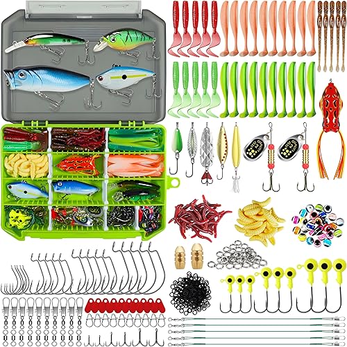 Miniatura 8 de TRUSCEND Kit de aparejos y accesorios de pesca ampliamente utilizados, caja de aparejos de pesca con aparejos incluidos, gancho de peso giratorio