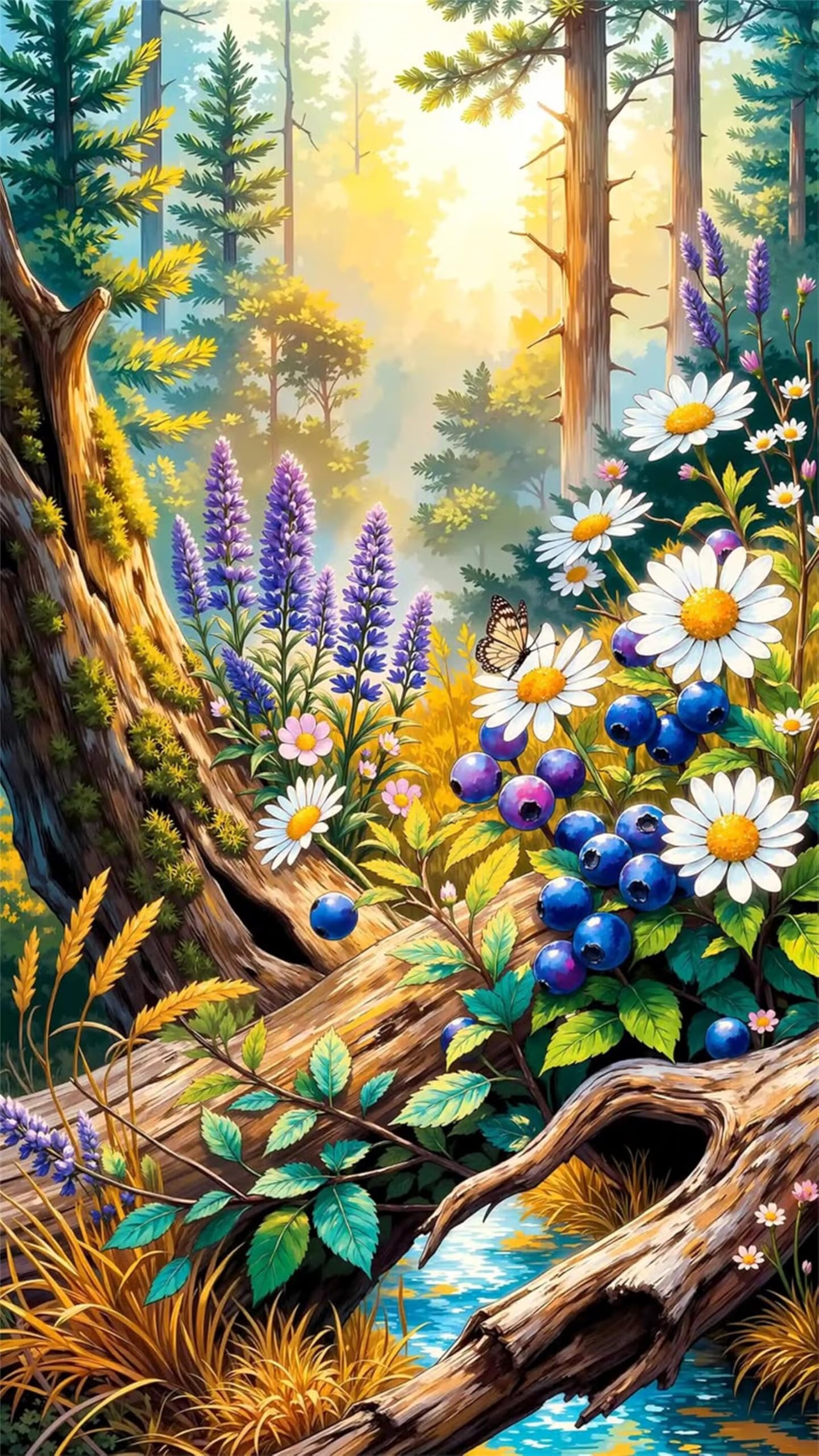 Puzzle dla dorosłych, 1500 sztuk, wymagające łamigłówki, gry logiczne dla całej rodziny, świąteczny prezent dla przyjaciół w pięknym opakowaniu (kwiaty drzew)
