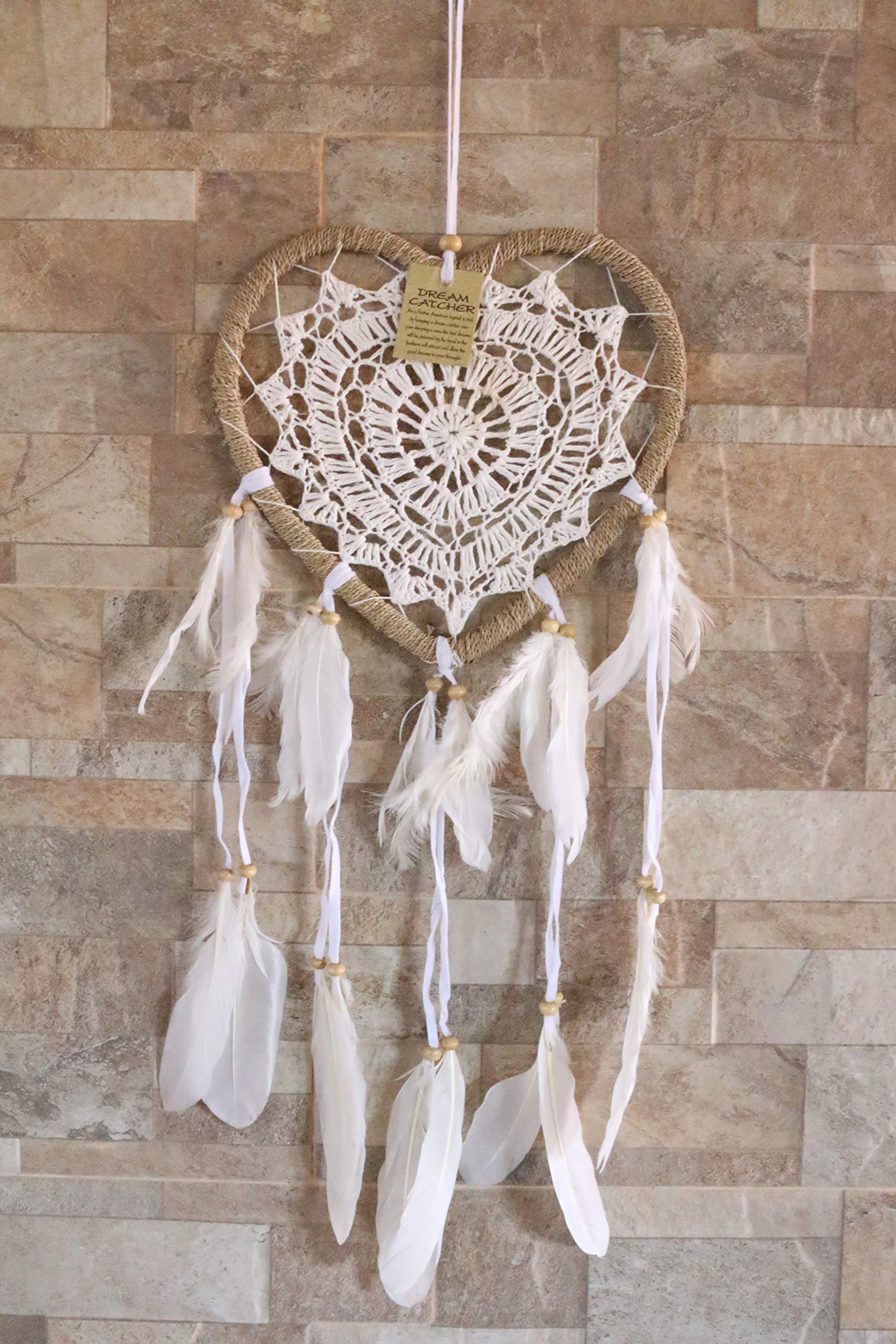 Crochet Heart Dreamcatcher EMBROIDERY & ORIGAMI