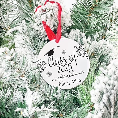 Miniatura 3 de Class Of 2025 Christmas Ornament Personalized Congrats 2024 Ornament Gift Graduate College Graduation High School Graduate 2024 Graduation 2023 2022