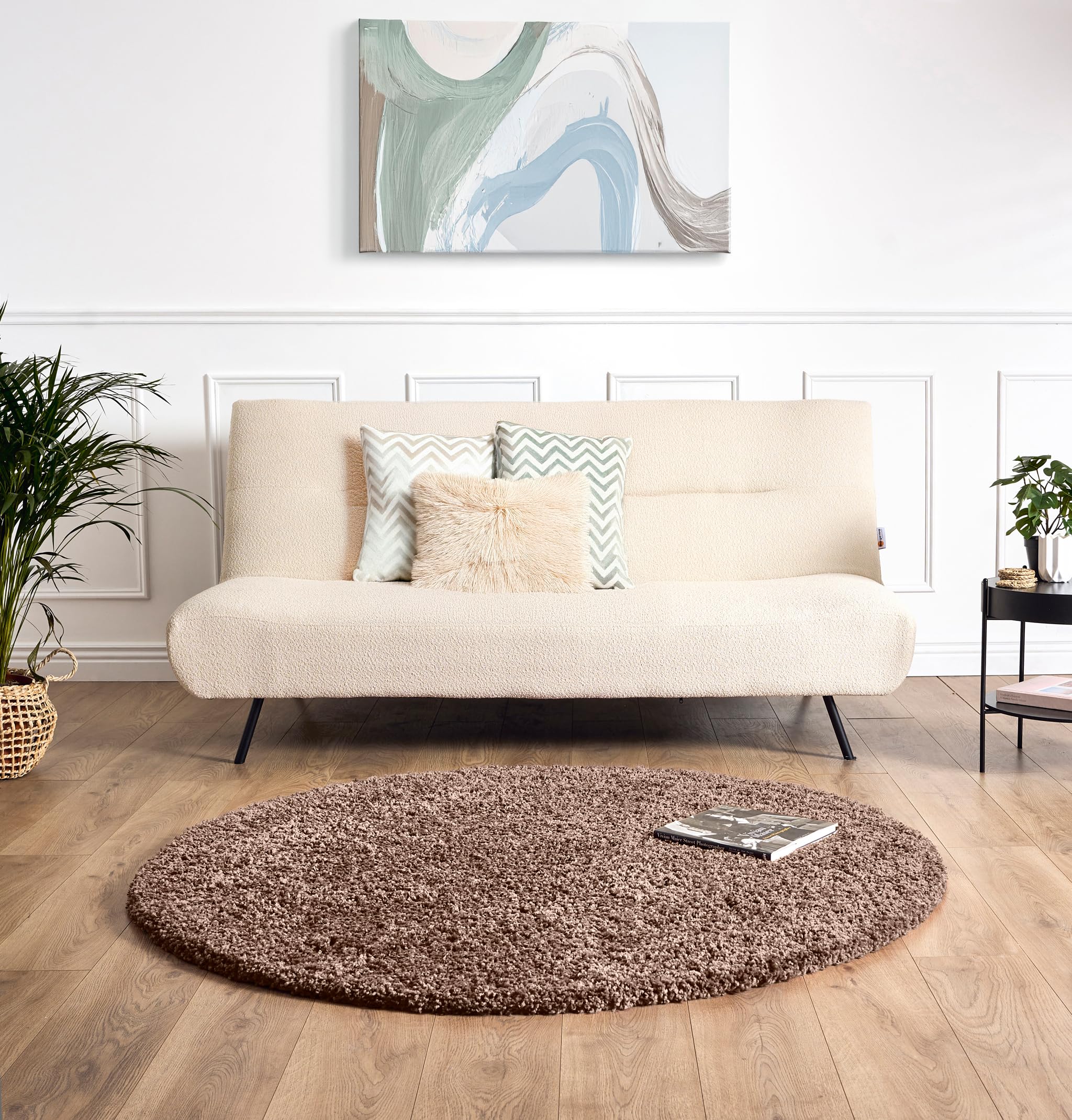 Bravich Navy Blue Shaggy Rug 80 x 150cm (2'7" x 4'11") 5cm Pile Medium Thick Fluffy Living Room Hessian Backed Washable — view 39