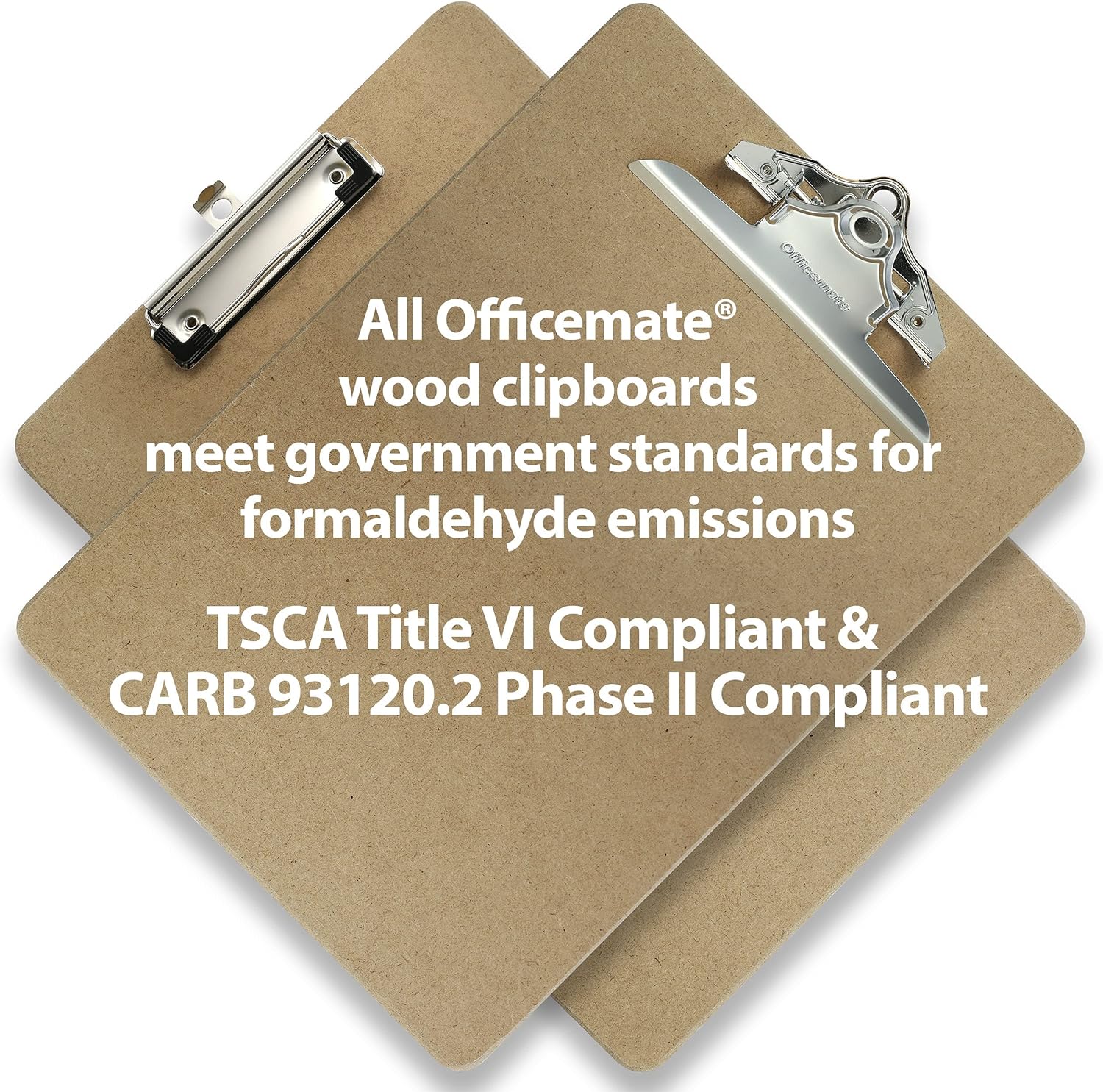 Officemate Recycled Wood Clipboards, Low Profile Clip, 6 Pack Clipboards, Letter Size (9 x 12.5 Inches), Brown (83806) : Office Products