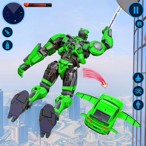 Rope Hero : Flying Robot Car Game - Robot Transform & Fighting Games ...