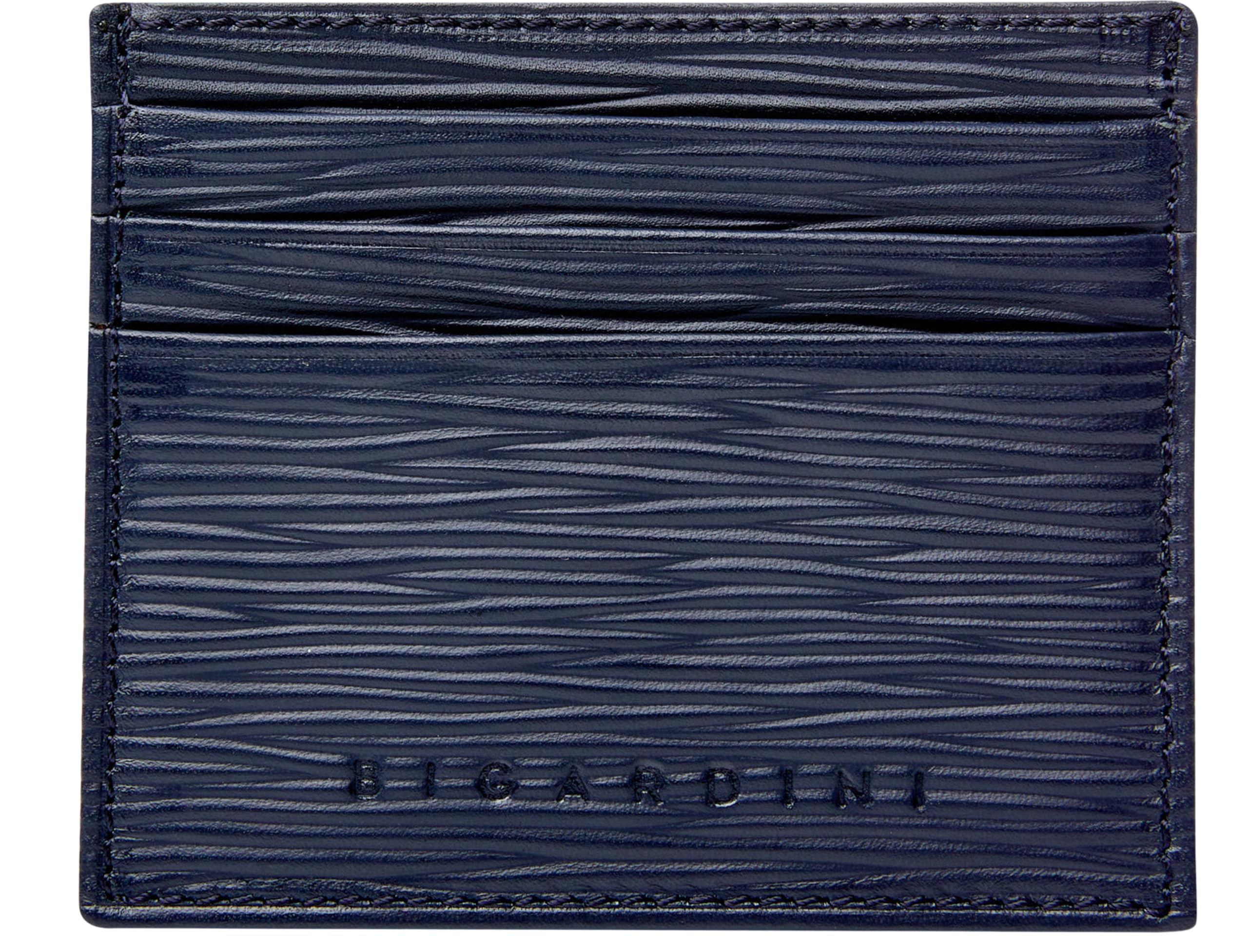 Bigardini Slim Minimalist Leather Card Wallet For Men & Women - RFID Blocking Leather Card Holder Wallets (Navy)