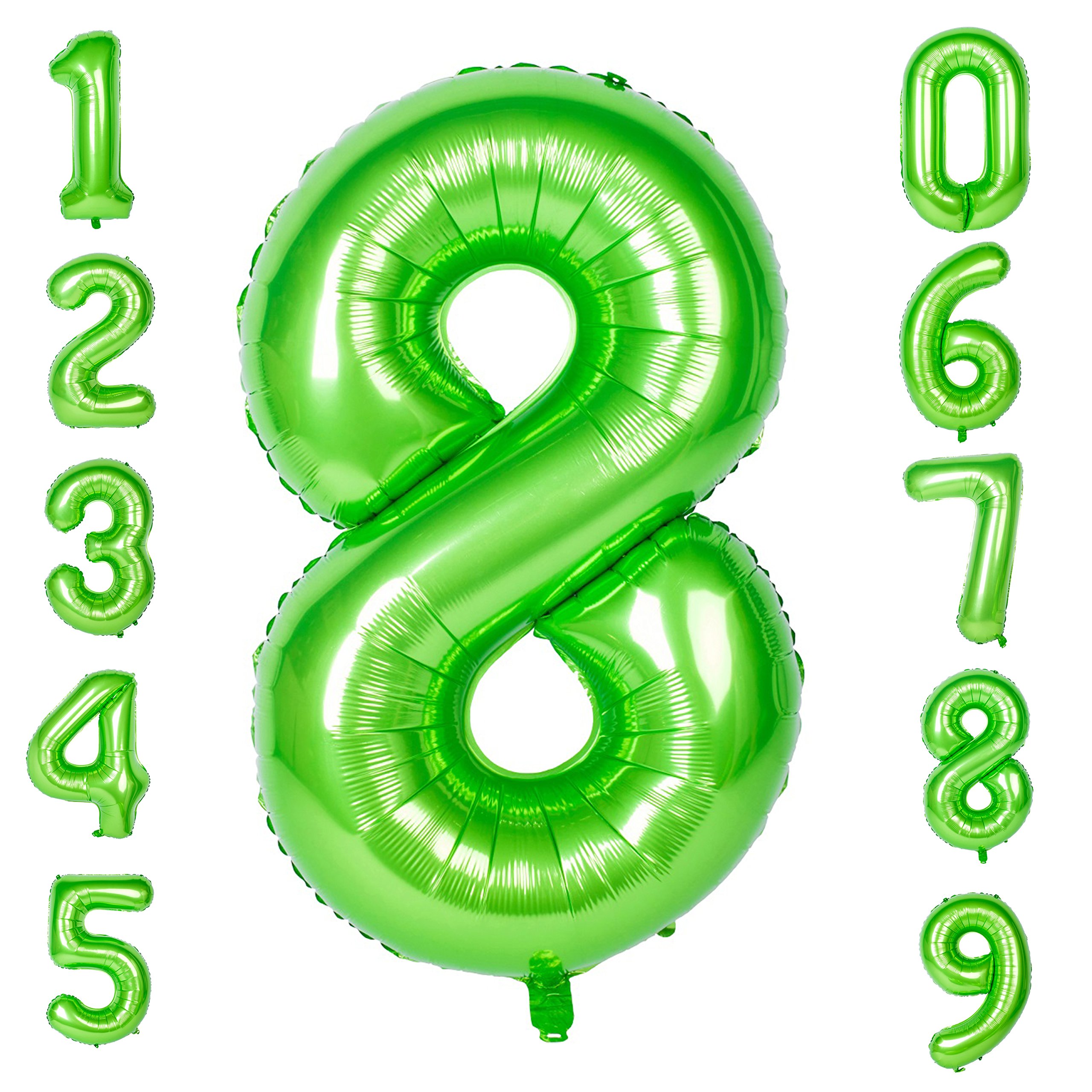 Red 0 balloon 40 Inch Giant Helium Foil Number 0 to 9 Red Balloon Birthday Wedding Party Digital Decorations (Number 0) — view 63