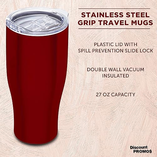 Miniatura 64 de Tazas de viaje personalizadas de acero inoxidable de 27 onzas, juego de 10, paquete personalizado a granel, perfectas para café, refrescos, otras