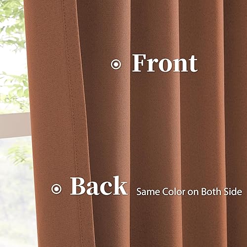 Miniatura 4 de Keqiaosuocai - 2 paneles de cortinas opacas, estilo bohemio, de lino, con correa para gancho o pestaña trasera, para sala de estar, extralargas,