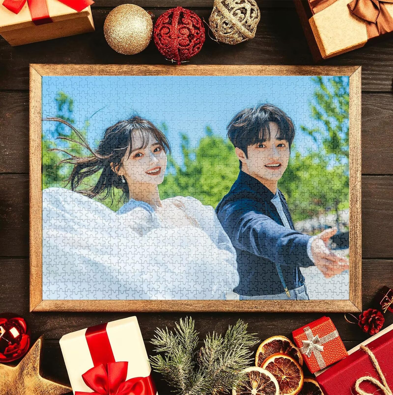Puzzle Personalizado con Foto, Personalizada Rompecabezas Personalizado Diseña tu Logo Foto o Texto, Personalizado Navidad Halloween San Valentín Parejas Niños Familia Amigos h-3941