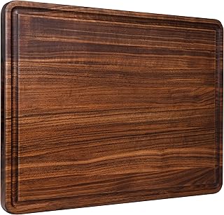 Sponsored Ad - AZRHOM XL Large Walnut Wood Cutting Board for Kitchen 20x15 (Gift Box) with Juice Groove Handles Non-slip M...