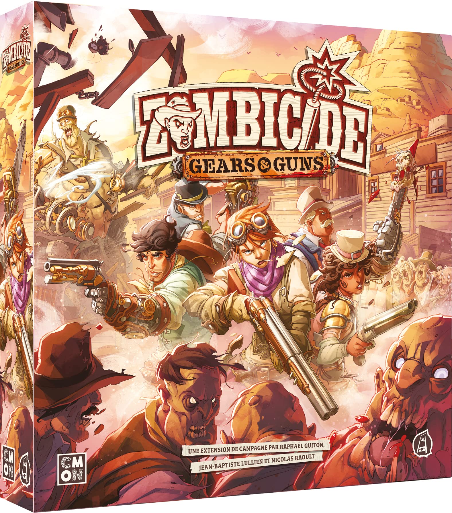Asmodee Cmon Zombicide Undead Or Alive – Erweiterung: Gear and Guns – Gesellschaftsspiele – Brettspiele – Spielfiguren – Spiel ab 14 Jahren – 1 bis 6 Spieler – französische Version