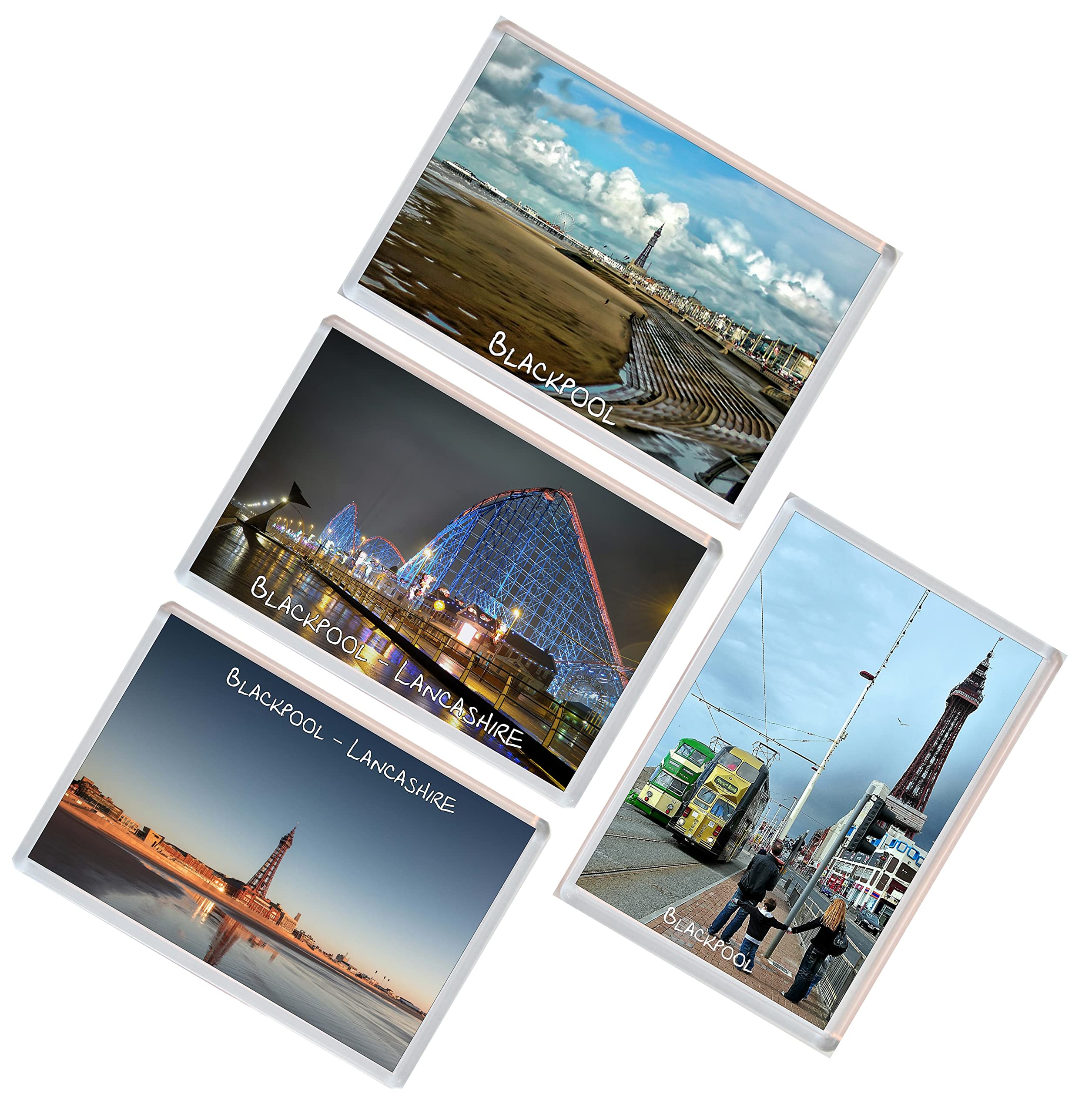 Blackpool - Lancashire - 4 PACK - Jumbo Fridge Magnet/Magnets