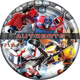 Treasures Gifted Transformers Plates 24ct - 9 Inch Transformers Party Plates Autobots - Transformers Party Supplies - Transformers Birthday Party Supplies - Transformers Birthday Decorations