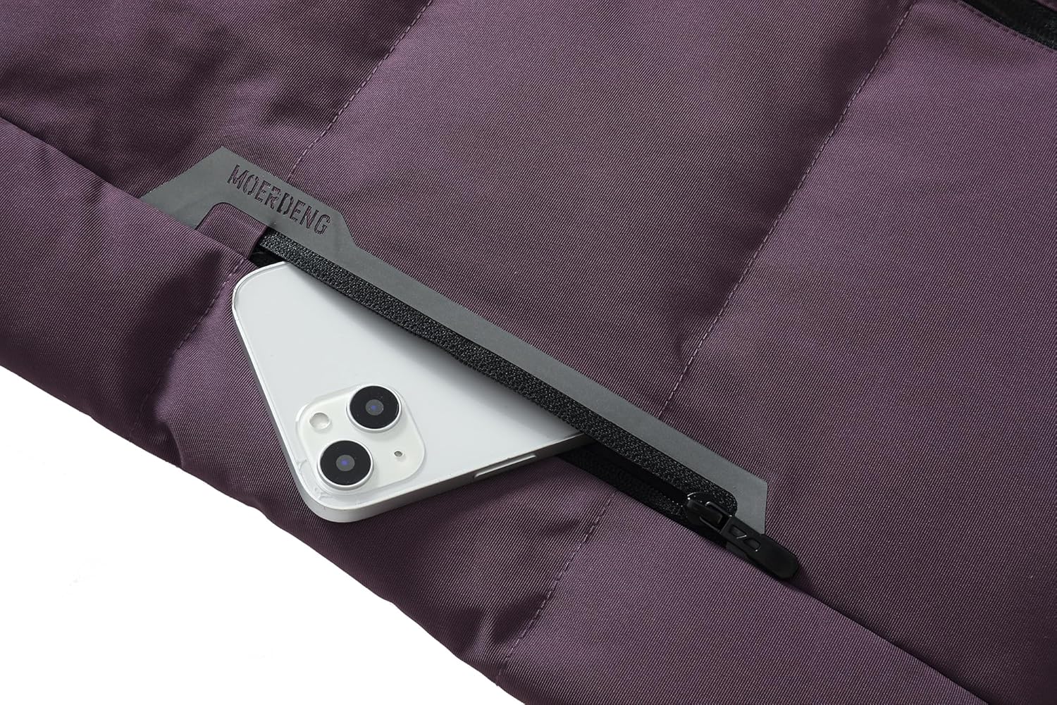 MOERDENG Women's Lightweight Full-Zip Puffer Jacket with Hood Quilted Warm Winter Coat Water Resistance Winter Jacket - Image 4