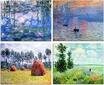 Muzagroo Art Moon Diamond Painting Kits for Adults, 5D Diamond Art Kits for Beginners, DIY Arts and Crafts for Living Room, Kids Room 4 PCS Wall Art