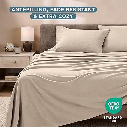 Miniatura 2 de Juego sábanas de cobija polar, Lana, Arena, gemelo