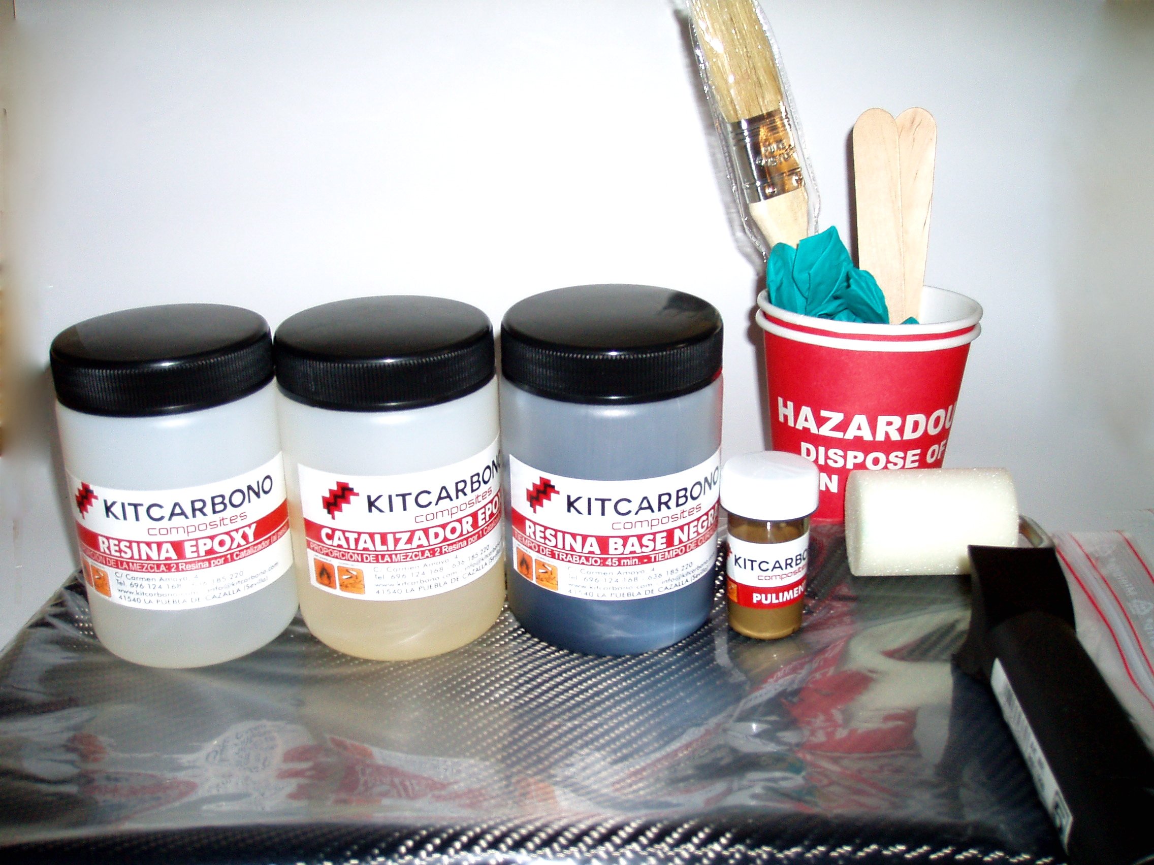 KitCarbon Composites Carbon Fiber Lining Starter Kit Plain 3k