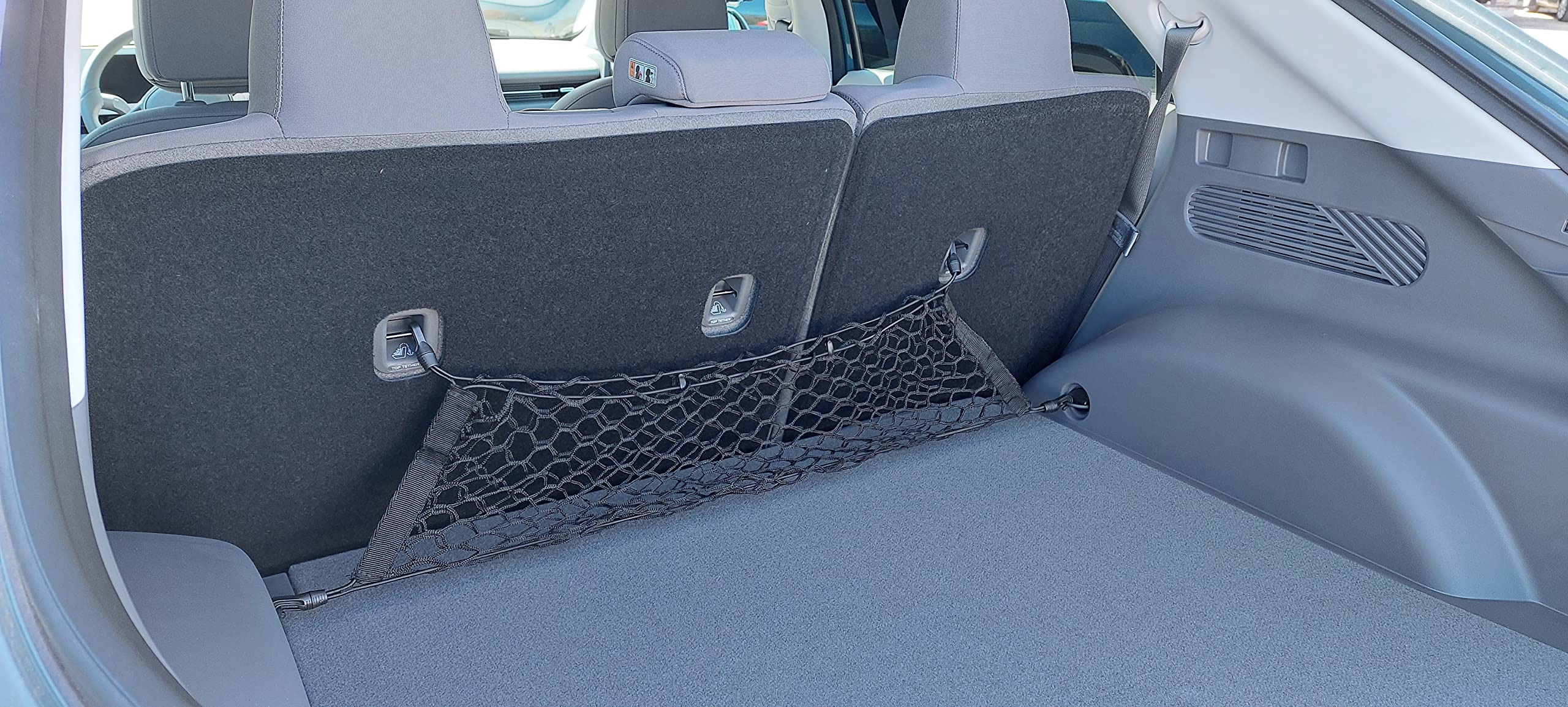 Envelope-Style Trunk Cargo Net For Hyundai Ioniq 2017–2022 – Black Elastic Mesh Organizer