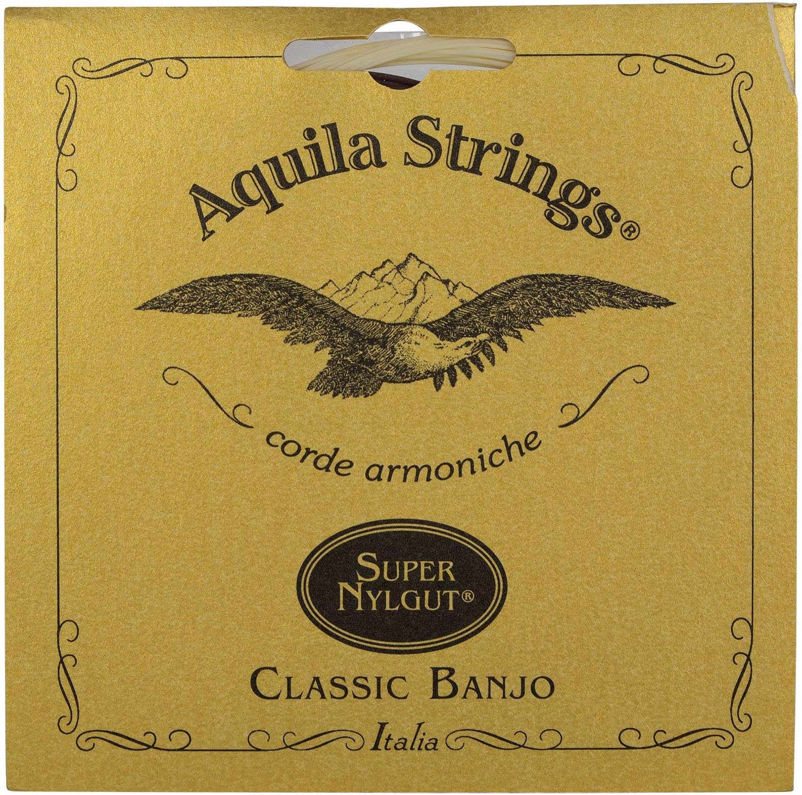 New Nylgut AQ-2B Banjo Strings – Light Tension DBGDG - 1 Set of 5 (4th Red Series String) - Premium Synthetic Gut Strings for Bright Tone & Stable Tuning