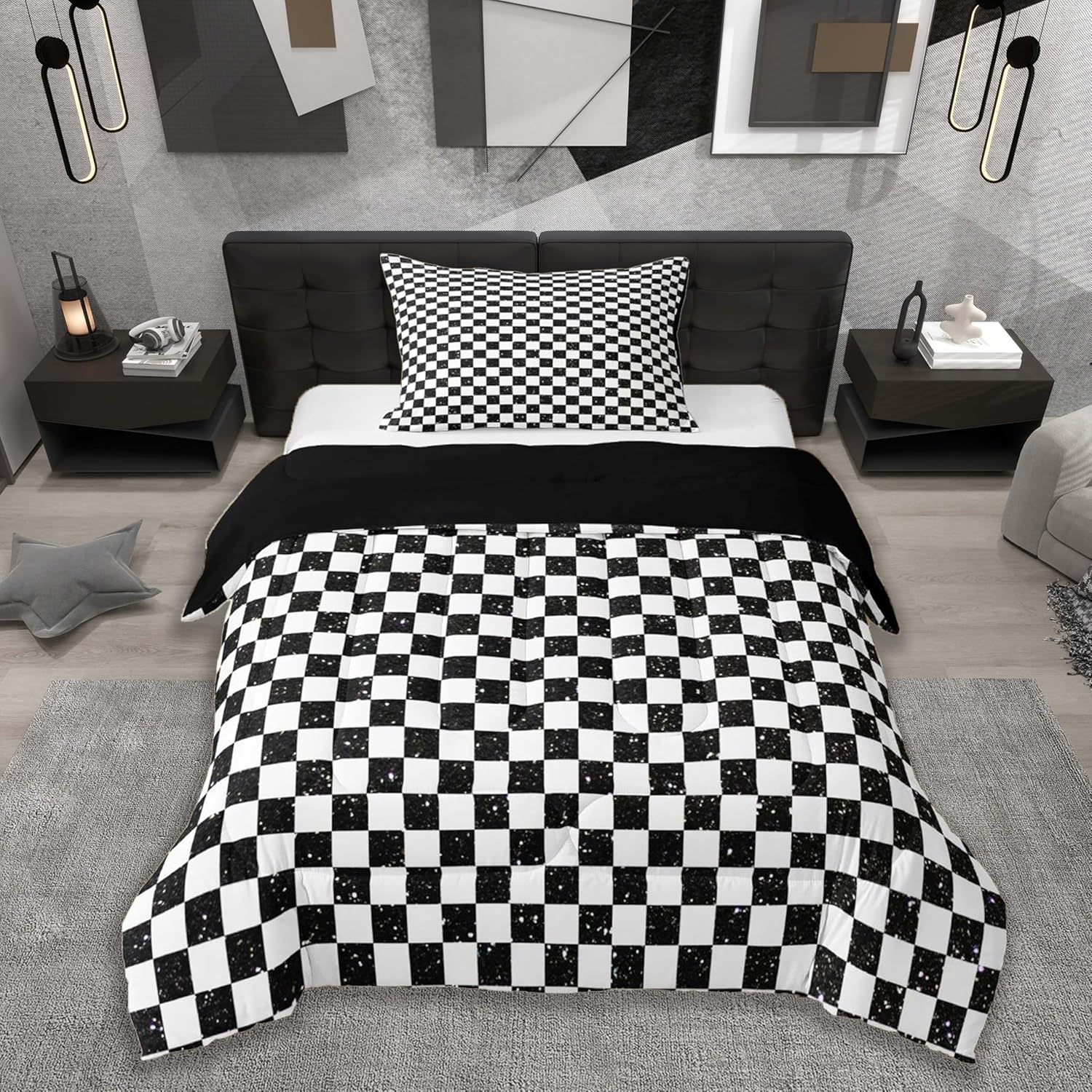 jejeloiu Sea Wave Bedding Set Queen Size Blue Ocean Comforter Set for Kids Boys Girls Decor Ocean Comforter Raging Waves Duvet Set Sea Quilt Boys