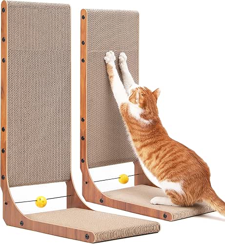 FUKUMARU Griffoire pour Chat, 68 cm Carton à Gratter en