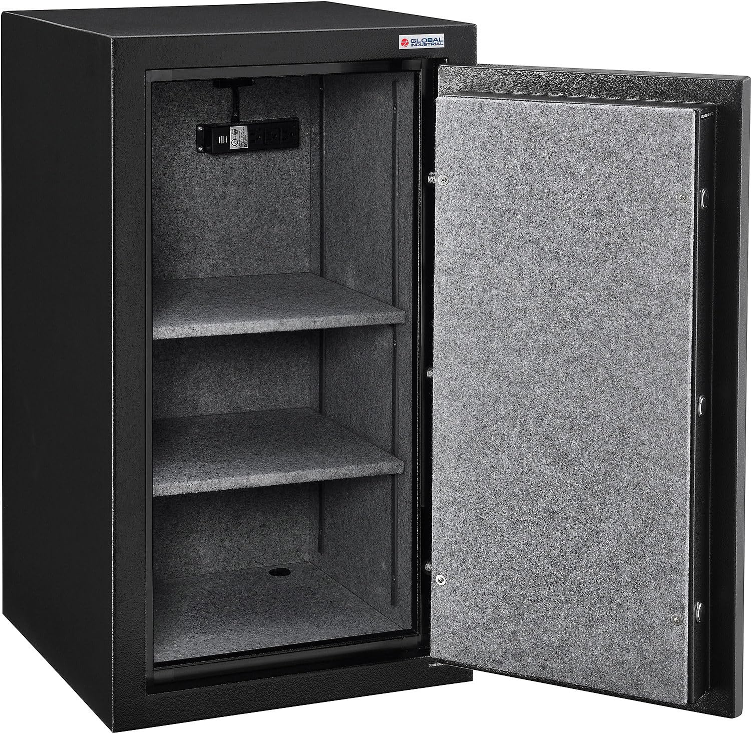 Global Industrial Burglary & Fire Safe Cabinet with Electronic Keypad Lock, 2 Hour Fire Rating, 6.4 Cu. Ft. Capacity, Steel Construction, 22"W x 22"D x 40"H