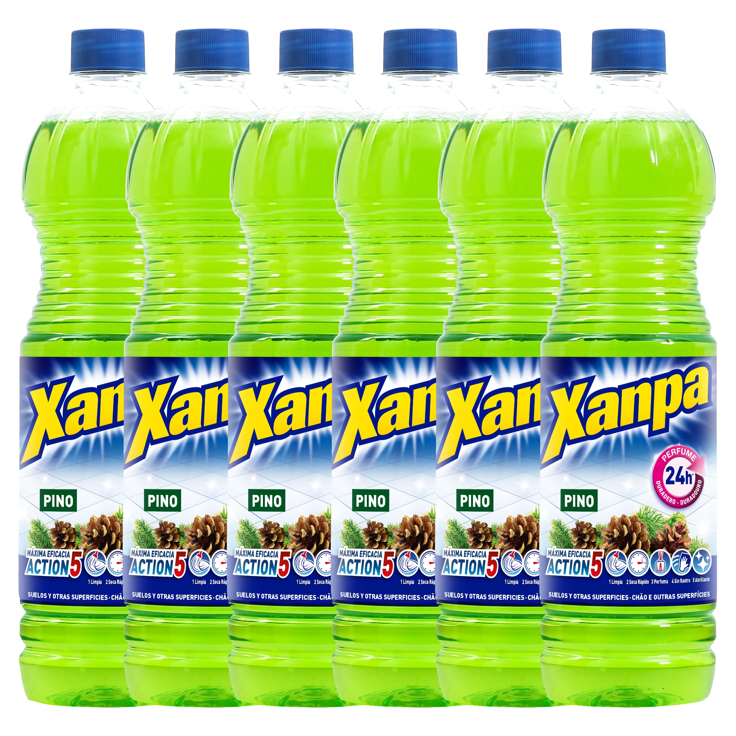 Xanpa Friega Suelos Clásico Pino Pack de 6