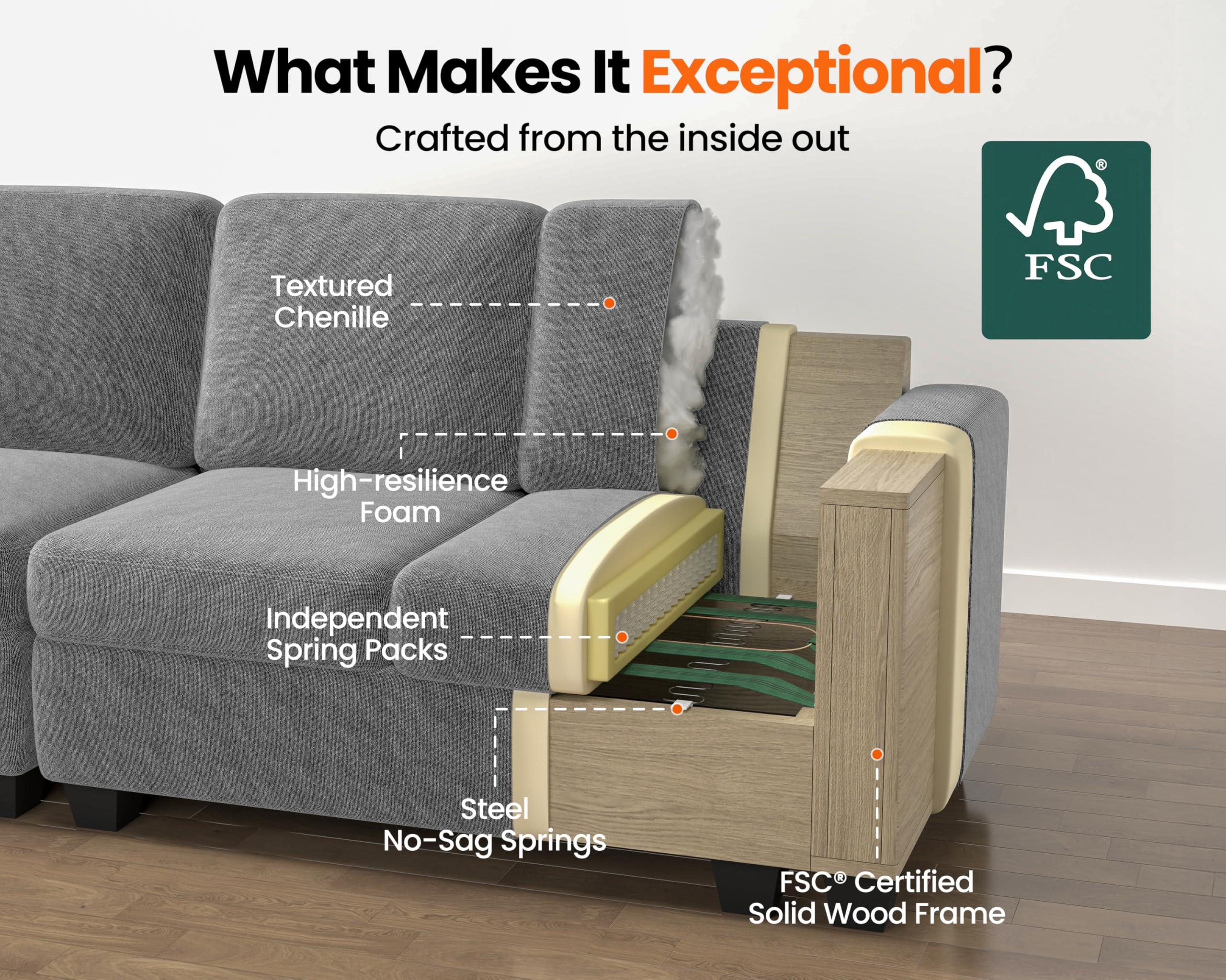 Amazon.com: CHIC HOUSE Pull Out Sofa Bed, Full Size Sleeper