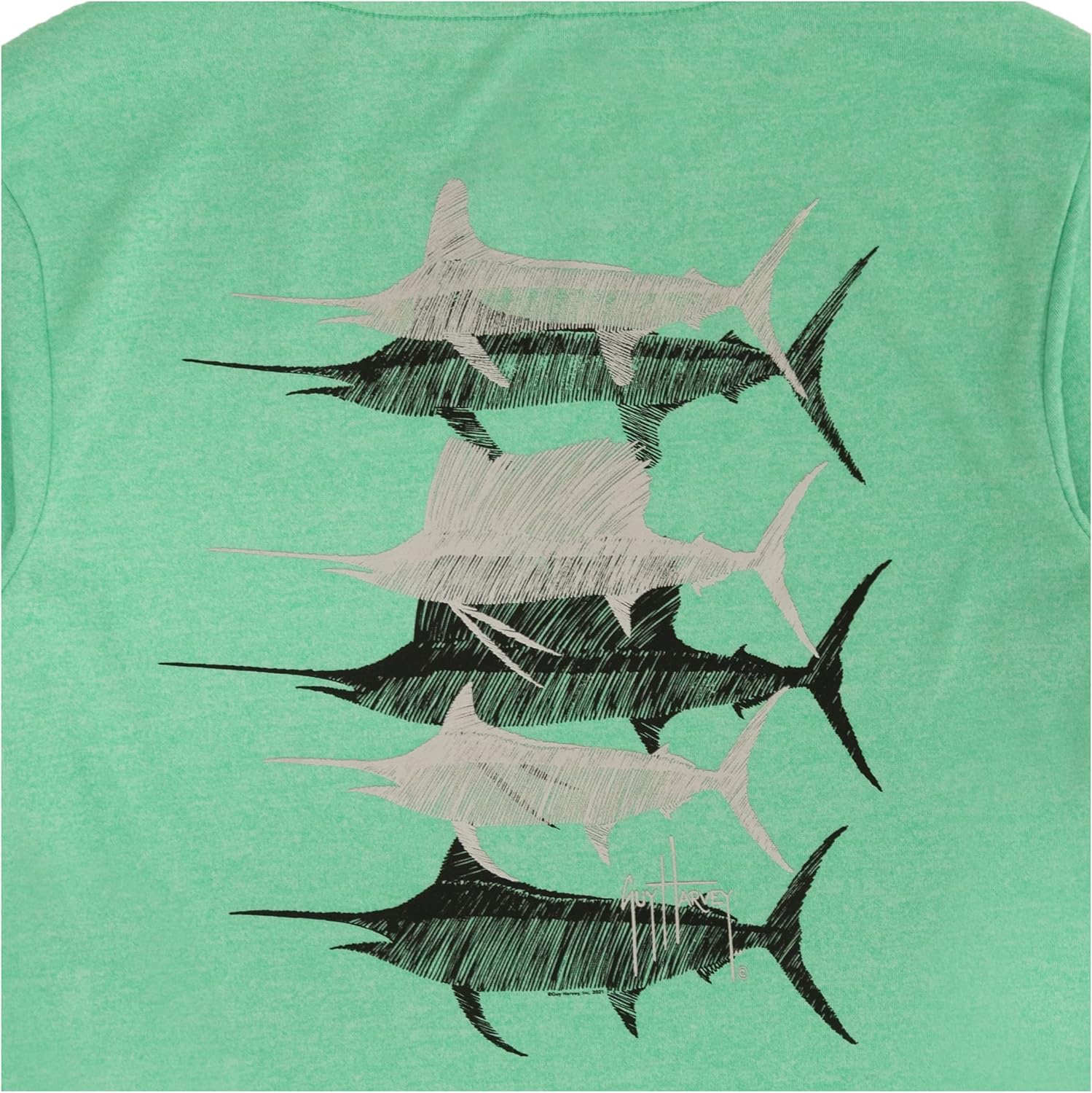 Guy Harvey Boy's Cationic Performance Hooded Tee
