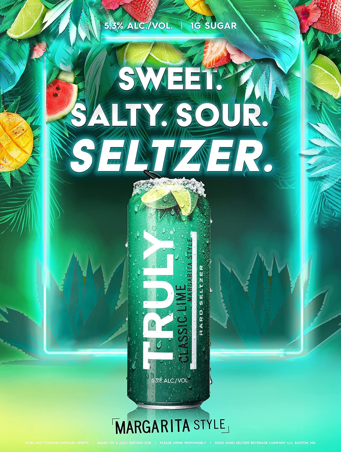 Buy TRULY Hard Seltzer Classic Lime Margarita Style, Single, 24 oz can