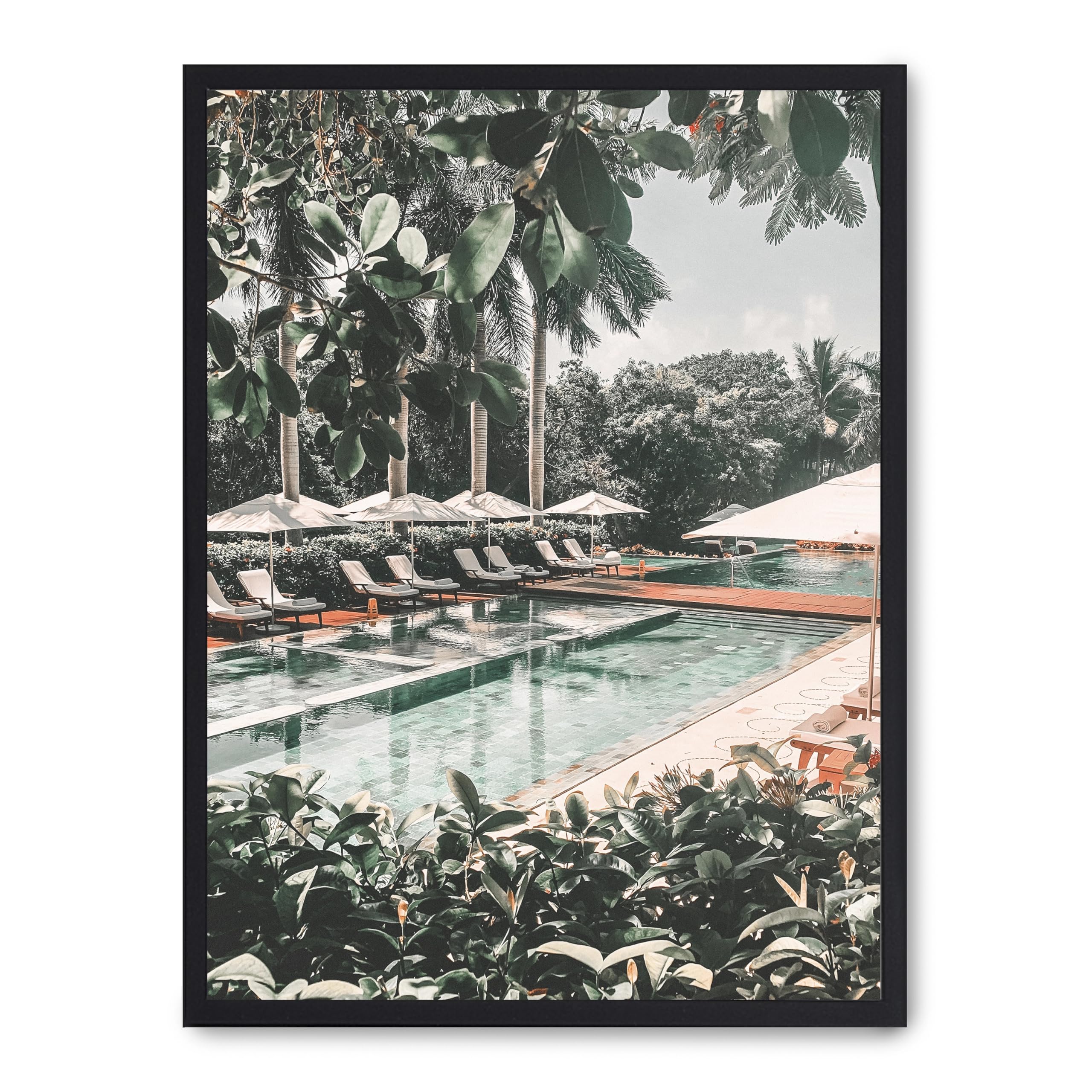 Tableau piscine A Day at the Pool pour une déco de salon épurée