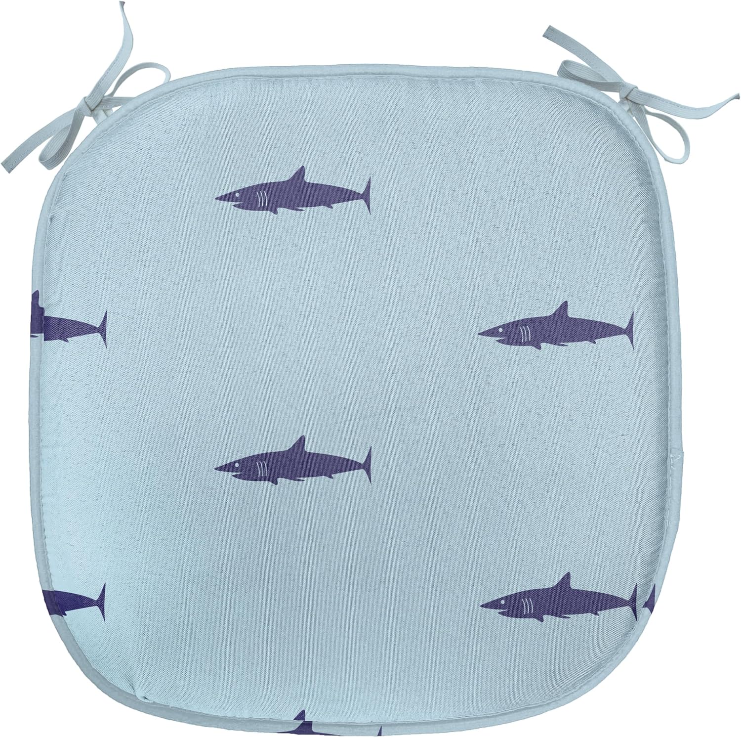 ABAKUHAUS Shark Dining Chair Upholstery Ocean Life in Blue Shades